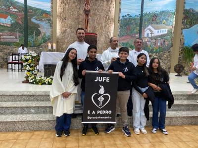 Padre Joaquim preside o oitavo dia da Novena em honra a Nossa Senhora Aparecida em Laranjeiras do Sul